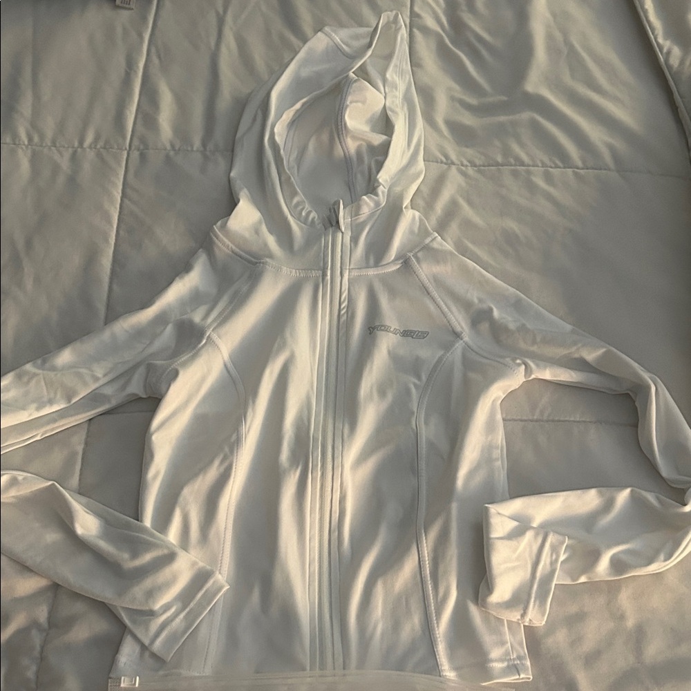YoungLA Women's White  Zip-Up Jacket xs
